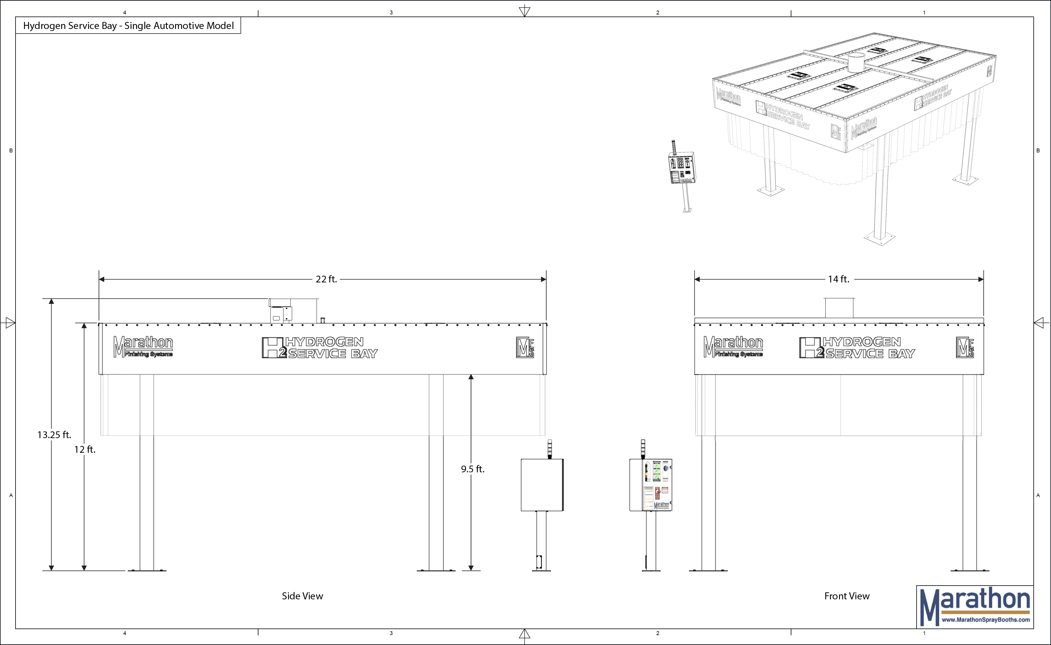 Hydrogen Service Bay - Auto Drawing